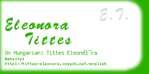 eleonora tittes business card